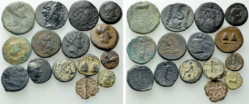 15 Greek Coins. 

Obv: .
Rev: .

. 

Condition: See picture.

Weight: g...