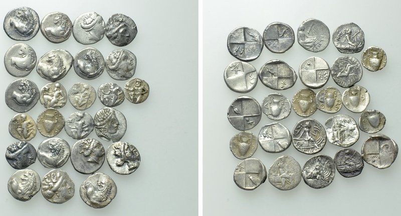 24 Greek Coins; Chersonesos, Thasos etc.. 

Obv: .
Rev: .

. 

Condition:...