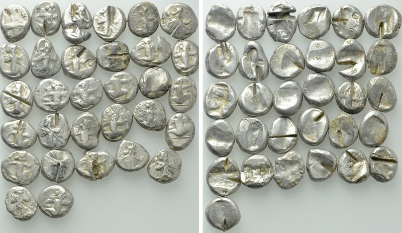 31 Achaemenid Sigloi. 

Obv: .
Rev: .

. 

Condition: See picture.

Wei...