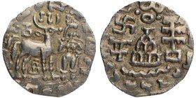 Ancient India
Kunindas Dynasty
Drachma
Silver Drachma Coin of Amoghbuti of Kuninda Dynasty.
Kuninda Dynasty, Amoghbuti (200 BC), Silver Drachma, O...