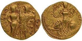 Ancient India
Gupta Dynasty
Gold Dinara
Gold Dinar Coin of Samudragupta of Gupta Dynasty of King and Queen type.
Gupta Dynasty, Samudragupta (335-...