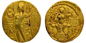 Ancient India
Gupta Dynasty
Gold Dinara
Gold Dinar Coin of Samudragupta of Gupta Dynasty of of Sceptre type.
Gupta Dynasty, Samudragupta (335-370 ...