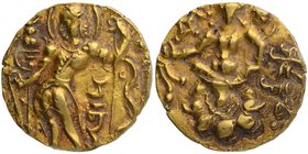 Ancient India
Gupta Dynasty
Gold Dinara
Gold Dinar Coin of Chandragupta II of Gupta Dynasty of Archer type.
Gupta Dynasty, Chandragupta II (Vikram...