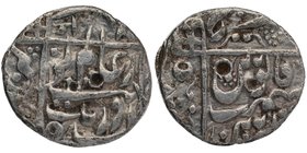 Mughal Coins
09. Aurangzeb Alamgir, Muhayyi-ud-din (1658-1707)
Rupee 1/2
Extremely Rare Silver Half Rupee Coin of Aurangzeb of Junagadh Mint.
 Aur...