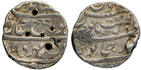 Mughal Coins
14. Jahandar Shah (1712)
Rupee 01
Silver One Rupee Coin of Jahandar Shah of Bijapur Dar uz Zafar Mint.
Jahandar Shah, Bijapur Dar-uz-...