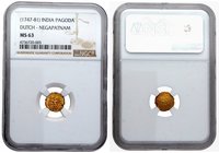 European Enclave
India - Dutch
Gold Pagoda
Gold Pagoda Coin of Negapatnam Mint of Indo Dutch.
Indo-Dutch, Negapatnam Mint, Gold Pagoda, Obv: figur...