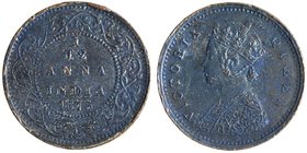 British India
Anna 1/12
Anna 1/12
Copper One Twelfth Anna Coin of Victoria Queen of Bombay Mint of 1875.
1875, Victoria Queen, Copper 1/12 Anna, B...