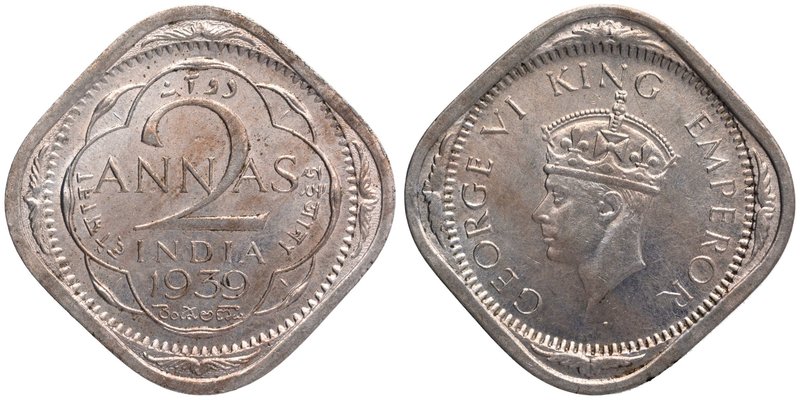 British India
Annas 2 (Cupro Nickel)
Annas 02
Cupro Nickel Two Annas Coin of ...