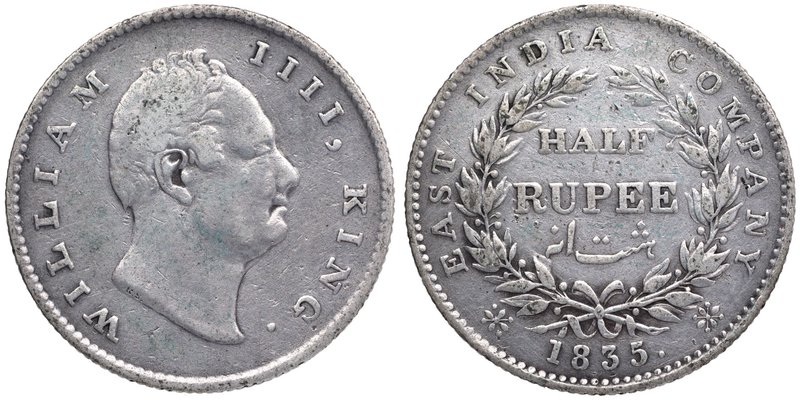 British India
Rupee 1/2
Rupee 1/2
Silver Half Rupee Coin of King William IIII...
