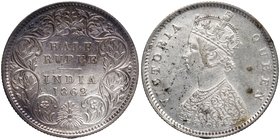 British India
Rupee 1/2
Rupee 1/2
Silver Half Rupee Coin of Victoria Queen of Calcutta Mint of 1862.
1862, Victoria Queen, Silver 1/2 Rupee, Calcu...