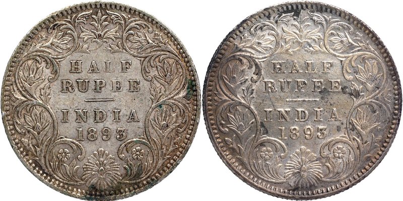 British India
Rupee 1/2
Lot of 02 Coins
Silver Half Rupee Coins of Victoria E...