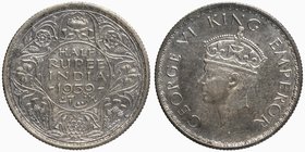 British India
Rupee 1/2
Rupee 1/2
Silver Half Rupee Coin of King George VI of Bombay Mint of 1939.
1939, King George VI, Silver 1/2 Rupee, Bombay ...