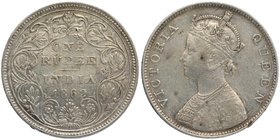 British India
Rupee 1
Rupee 01
Silver One Rupee Coin of Victoria Queen of Bombay Mint of 1862.
1862, Victoria Queen, Silver Rupee, Bombay Mint, re...