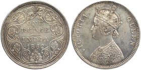 British India
Rupee 1
Rupee 01
Silver One Rupee Coin of Victoria Queen of Bombay Mint of 1862.
1862, Victoria Queen, Silver Rupee, Bombay Mint, A/...