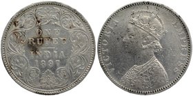 British India
Rupee 1
Rupee 01
Silver One Rupee Coin of Victoria Empress of Bombay Mint of 1897.
1897, Victoria Empress, Silver Rupee, Bombay Mint...
