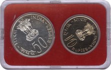 UNC Set
Set of 2 Coins
UNC Set of Food and Work for All of Bombay Mint of 1976.
Republic India, 1976, UNC Set, Food and Work for All, Set of 2 Coin...