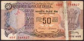 Republic India
0050 Rupees
Paper folding Error Fifty Rupees Bank Note Signed by C. Rangarajan.
Republic India, Error 50 Rupees, Signed by C. Rangar...