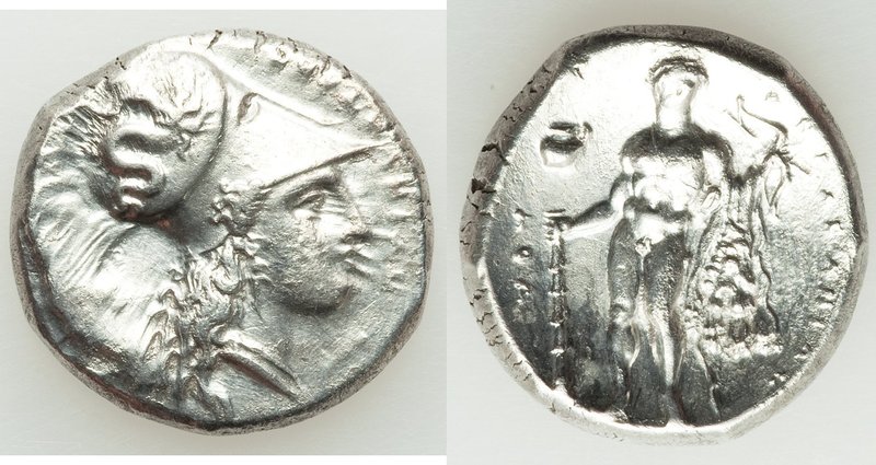 LUCANIA. Heraclea. Ca. 330-325 BC. AR stater (21mm, 7.84 gm, 3h). About XF. Cori...