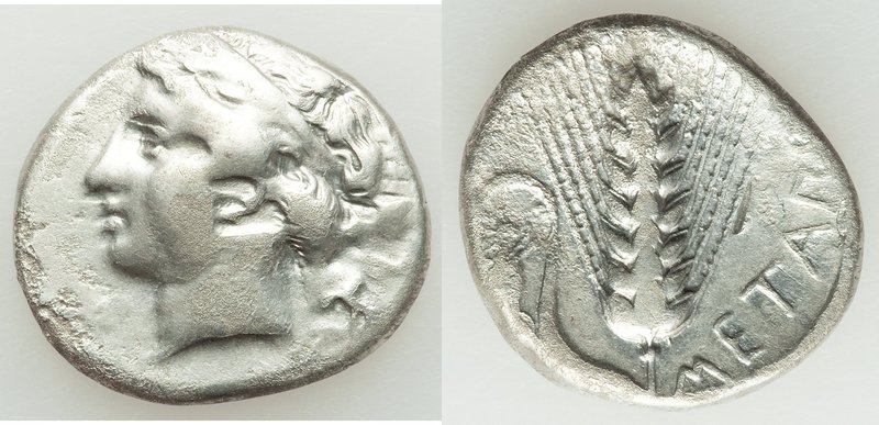 LUCANIA. Metapontum. Ca. 400-340 BC. AR stater or didrachm (22mm, 7.41 gm, 4h). ...
