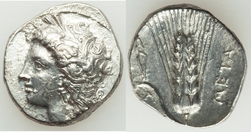 LUCANIA. Metapontum. Ca. 330-280 BC. AR stater or nomos (23mm, 7.80 gm, 6h). XF,...