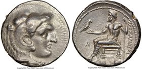 MACEDONIAN KINGDOM. Alexander III the Great (336-323 BC). AR tetradrachm (26mm, 17.00 gm, 1h). NGC AU 4/5 - 4/5. Late lifetime-early posthumous issue ...