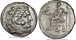 MACEDONIAN KINGDOM. Alexander III the Great (336-323 BC). AR tetradrachm (26mm, 8h). NGC Choice VF. Lifetime or early posthumous issue of Tyre, by Lao...
