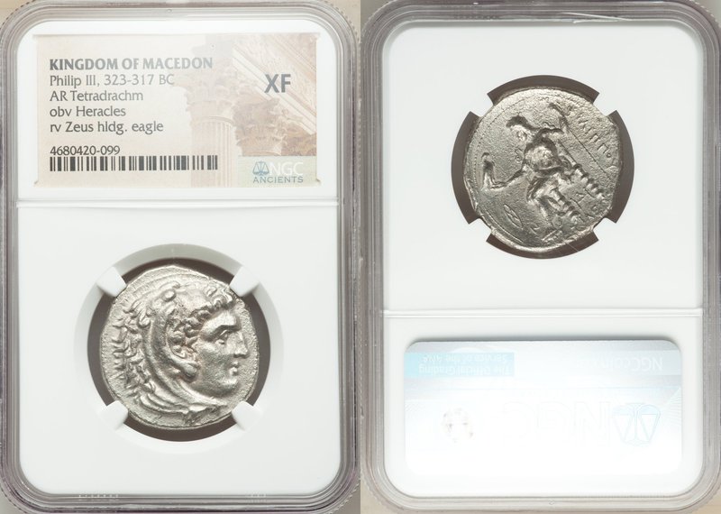 MACEDONIAN KINGDOM. Philip III Arrhidaeus (323-317 BC). AR tetradrachm (27mm, 5h...