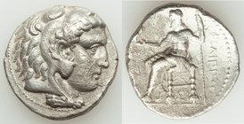 MACEDONIAN KINGDOM. Philip III Arrhidaeus (323-317 BC). AR tetradrachm (26mm, 16.64 gm, 12h). About XF, porosity. Lifetime issue of Sidon, dated Regna...