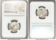 ATTICA. Athens. Ca. 440-404 BC. AR tetradrachm (23mm, 17.19 gm, 5h). NGC AU 4/5 - 4/5. Mid-mass coinage issue. Head of Athena right, wearing crested A...