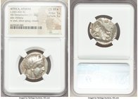 ATTICA. Athens. Ca. 440-404 BC. AR tetradrachm (25mm, 17.18 gm, 3h). NGC Choice XF S 5/5 - 5/5. Mid-mass coinage issue. Head of Athena right, wearing ...