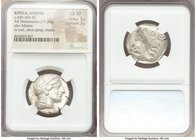 ATTICA. Athens. Ca. 440-404 BC. AR tetradrachm (25mm, 17.20 gm, 3h). NGC Choice XF 5/5 - 3/5. Mid-mass coinage issue. Head of Athena right, wearing cr...