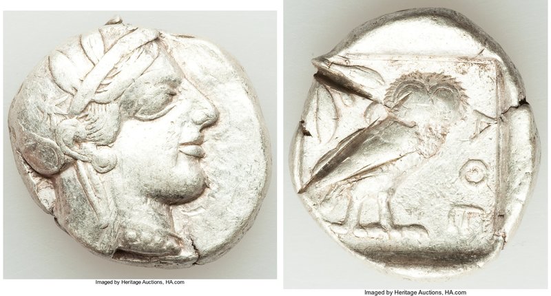 ATTICA. Athens. Ca. 440-404 BC. AR tetradrachm (26mm, 17.12 gm, 2h). VF, test cu...