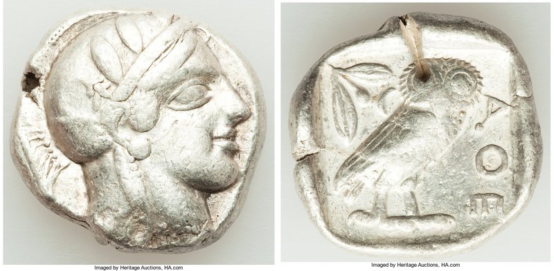 ATTICA. Athens. Ca. 440-404 BC. AR tetradrachm (26mm, 17.14 gm, 5h). About VF, t...
