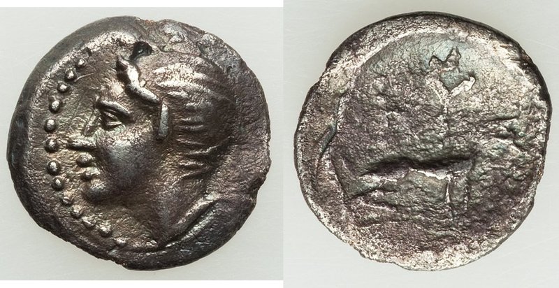 CRETE. Cydonia. Ca. early 2nd century BC. AR trihemiobol (14mm, 1.38 gm, 2h). NG...