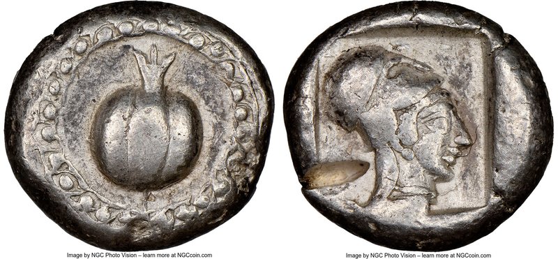 PAMPHYLIA. Side. Ca. 5th century BC. AR stater (20mm, 10.86 gm, 12h). NGC Choice...
