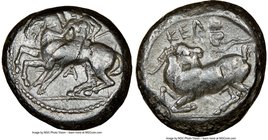 CILICIA. Celenderis. Ca. 425-350 BC. AR stater (19mm, 12h). NGC VF. Persic standard, ca. 425-400 BC. Youthful nude male rider, reins in right hand, ke...