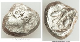 CYPRUS. Uncertain mint. Ca. early 5th century BC. AR stater (18mm, 10.84 gm, 10h). Fine. Ram walking left; ankh superimposed above, RA (Cypriot) below...