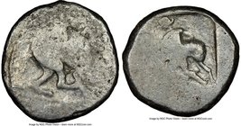 CYPRUS. Marion. Sasmas (ca. 470-450 BC). AR stater (23mm, 11.19 gm, 3h). NGC VG 1/5 - 4/5. Sasmas, son of Doxandros (Cypriot syllabic script, off flan...