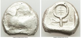 CYPRUS. Salamis. Euelthon (530/15-480 BC). AR stater (22mm, 11.09 gm, 12h). Fine. e-u-we-le-to-to-se (Cypriot, not visible), ram recumbent left / Ankh...