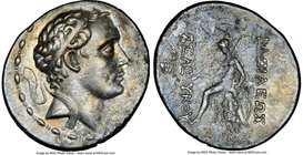 SELEUCID KINGDOM. Seleucus IV Philopator (187-175 BC). AR tetradrachm (30mm, 16.26 gm, 12h). NGC Choice XF 5/5 - 2/5, scratches. Antioch on the Oronte...
