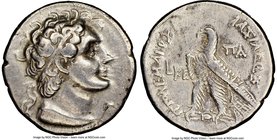 PTOLEMAIC EGYPT. Ptolemy VI Philometor (180-145 BC). AR stater or tetradrachm (26mm, 11h). NGC VF. Paphos, Regnal Year 25 (157/6 BC). Diademed head of...
