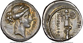 C. Memmius C.f. (ca. 56 BC). AR denarius (18mm, 6h). NGC XF, scratch. Rome. C•MEMMI•C•F, head of Ceres right, wearing grain wreath and pendant earring...