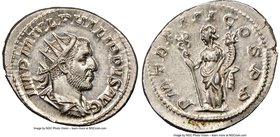 Philip I (AD 244-249). AR antoninianus (24mm, 5.09 gm, 1h). NGC MS 5/5 - 4/5. Rome, AD 246. IMP M IVL PHILIPPVS AVG, radiate, draped and cuirassed bus...
