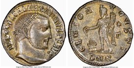 Maximinus II (AD 310-313). BI follis (21mm, 4.30 gm, 6h). NGC MS 5/5 - 5/5. Nicomedia, 3rd officina, ca. later AD 312. IMP C GAL VAL MAXIMINVS P F AVG...