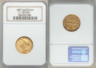 Victoria gold Sovereign 1857-SYDNEY VF35 NGC, Sydney mint, KM4. AGW 0.2353 oz. 

HID09801242017