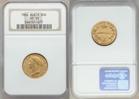 Victoria gold Sovereign 1864-SYDNEY VF35 NGC, Sydney mint, KM4. AGW 0.2353 oz. 

HID09801242017