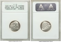 3-Piece Lot of Certified silver Shipwreck Cobs ANACS, 1) Real 1653 P-E - F12, KM13. 2) Real 1659 P-E - VF20, KM13. 3) Real 1668 P-E - VF20, KM23. Poto...