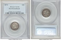 Newfoundland. Victoria 3-Piece Lot of Certified Assorted Issues, 1) 10 Cents 1873 VF35 PCGS, KM3. 2) 20 Cents 1888 XF40 ANACS, KM4. 3) 20 Cents 1900 X...