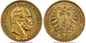 Prussia. Wilhelm I gold 20 Mark 1871-A AU58 NGC, Berlin mint, KM501. AGW 0.2305 oz. 

HID09801242017