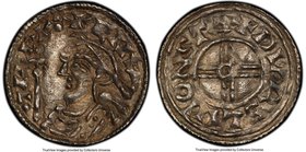 Kings of All England. Cnut (1016-1035) Penny ND (c. 1029-1035/6) MS62 PCGS, Stamford mint, Thurstan as moneyer, Short Cross type, S-1159, N-790. CNV T...